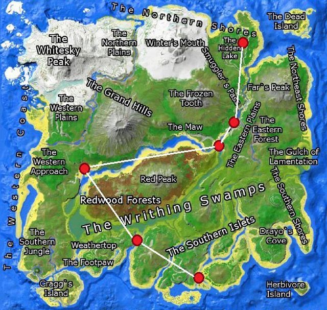 The island ark explorer notes locations 212826-Ark extinction explorer