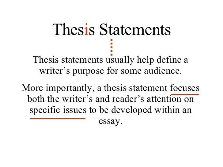 Process essay thesis statement