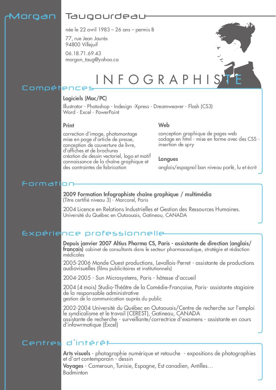 Resume Format Modele De Cv Canadien Francais