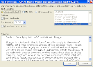 Choose Text Encoding