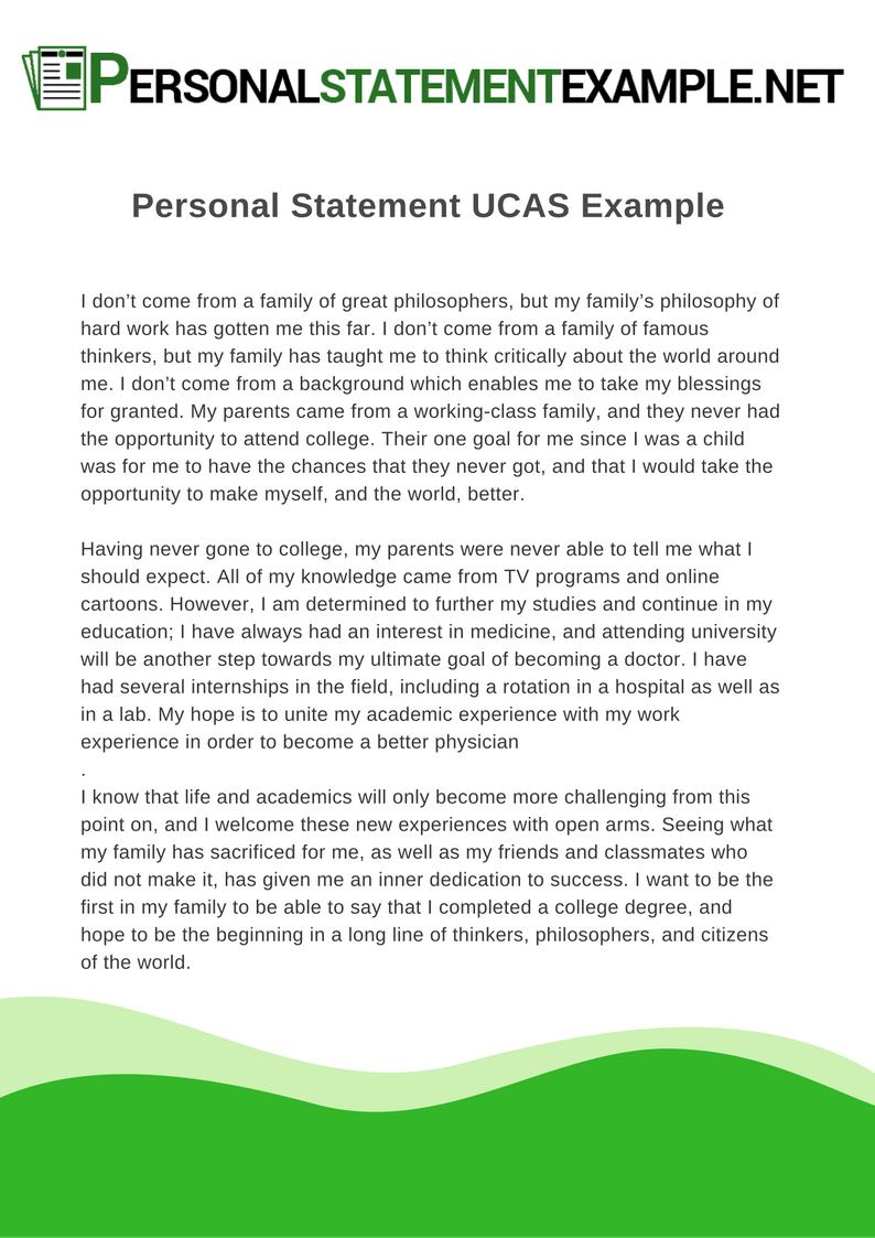 business personal statement examples