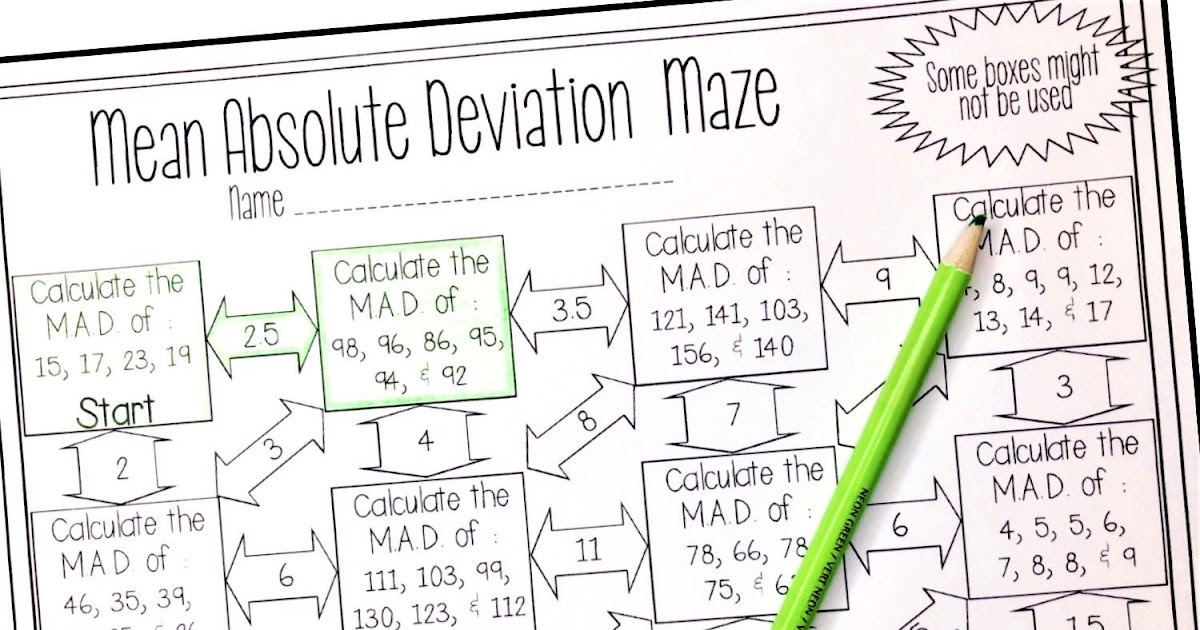 Mean Absolute Deviation Worksheet Kuta - worksheet