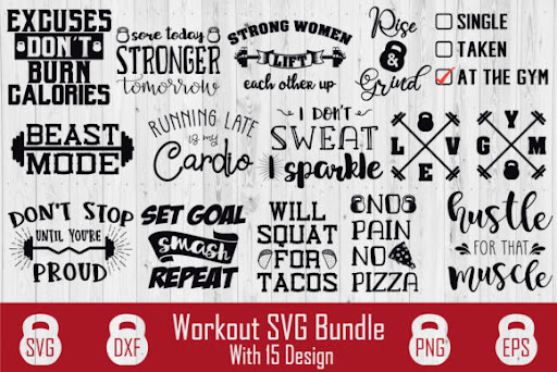 Download Free Workout Bundle Svg PSD Mockup Template