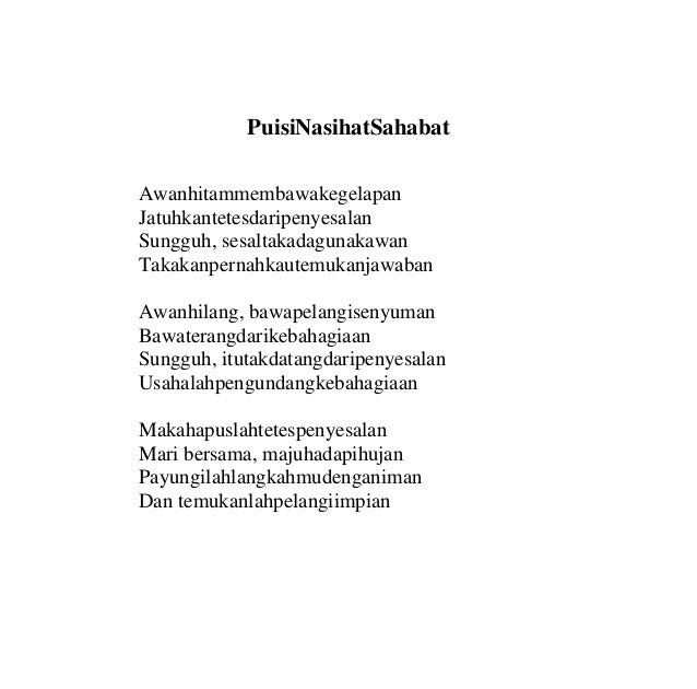 Download Puisi Nasehat - Kumpulan Puisi