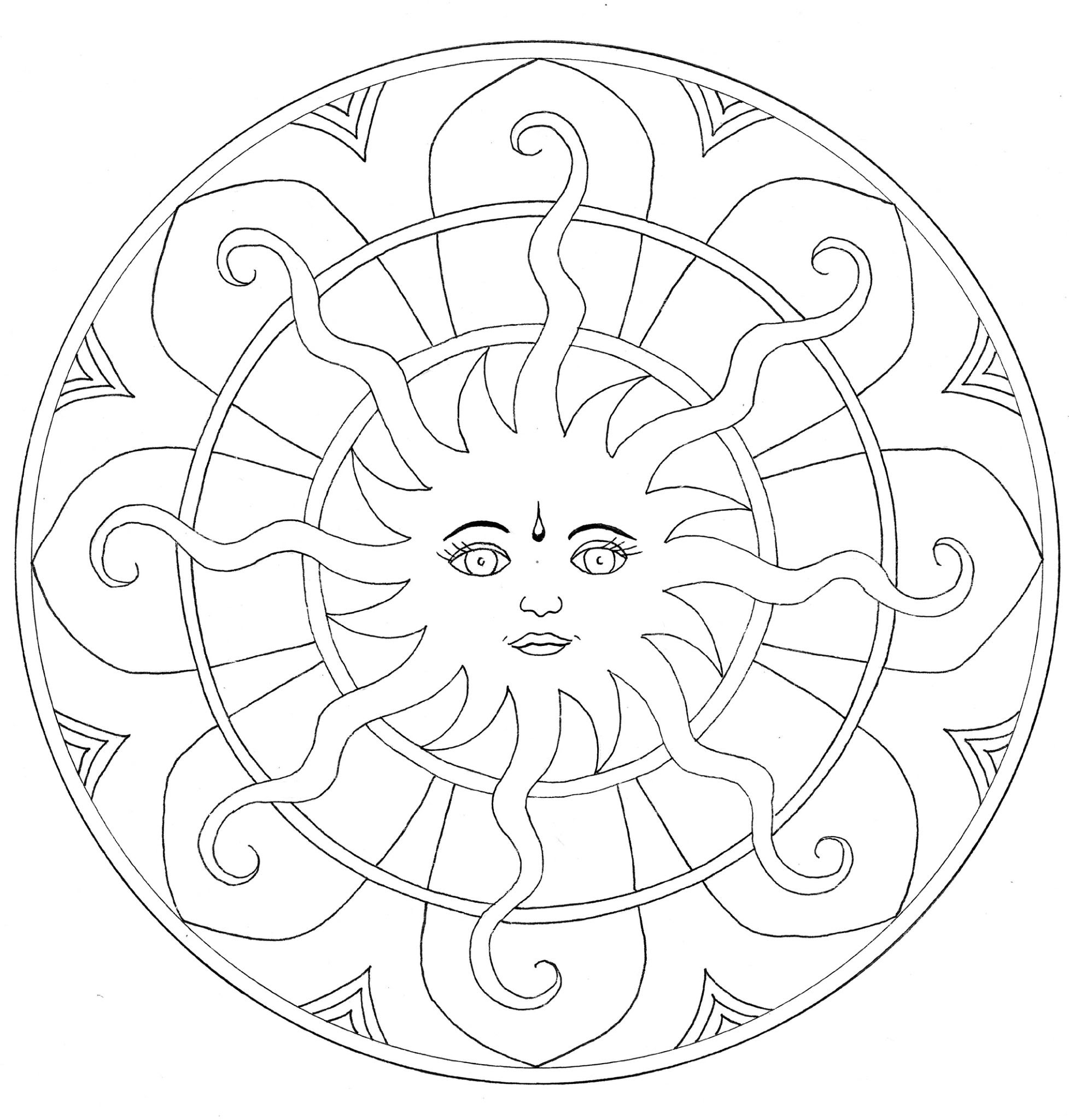 Image de Eau Dessin De Mandala Hibou A Colorier