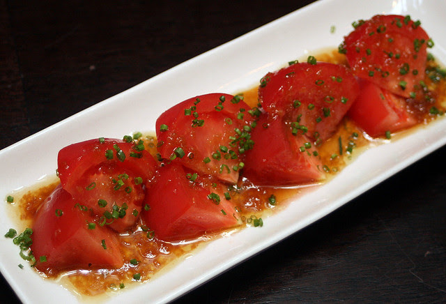 Momotaro Tomato with ginger sesame dressing