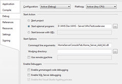 Configured Debug Tab