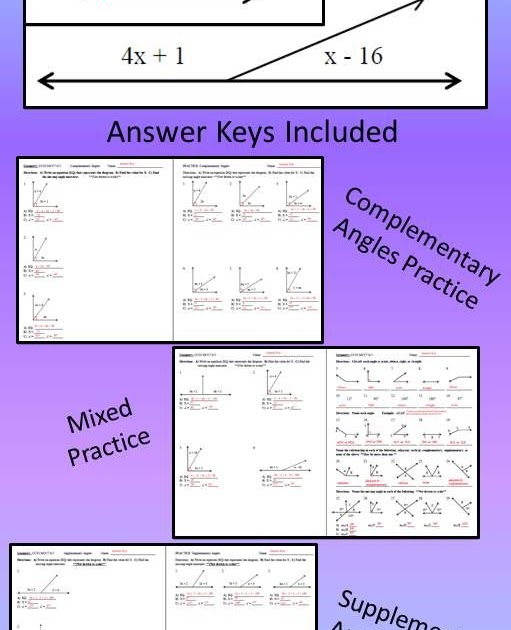 Complementary And Supplementary Angles Worksheet Kuta - worksheet