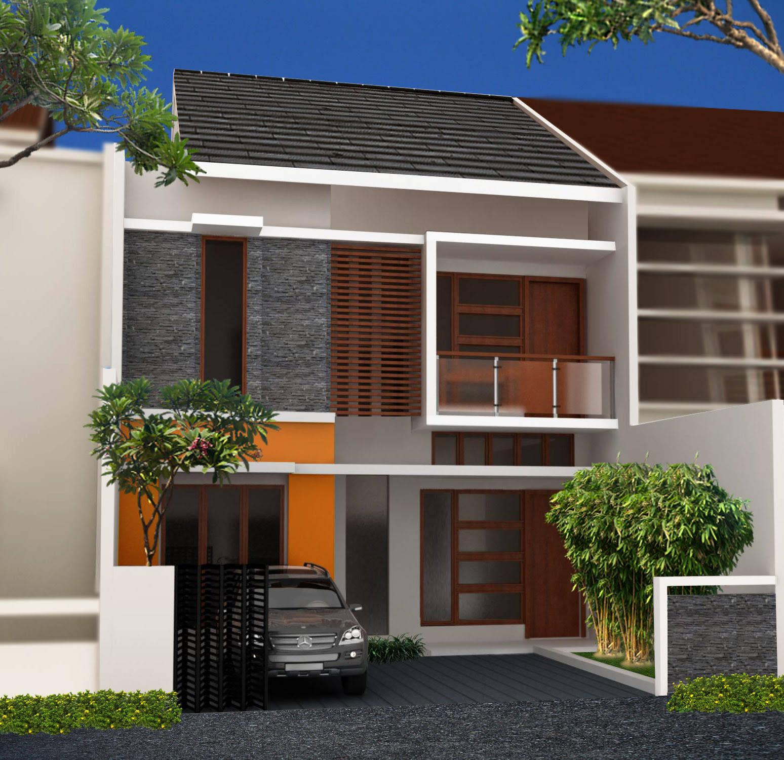 Desain Rumah 2 Lantai di Lahan 8 x 16 M2 | DR - 803 ...