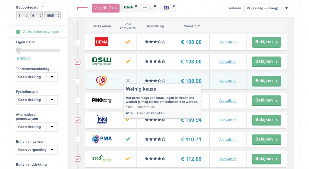 Snelle kennissen Cz chronische lijst fysiotherapie 2019