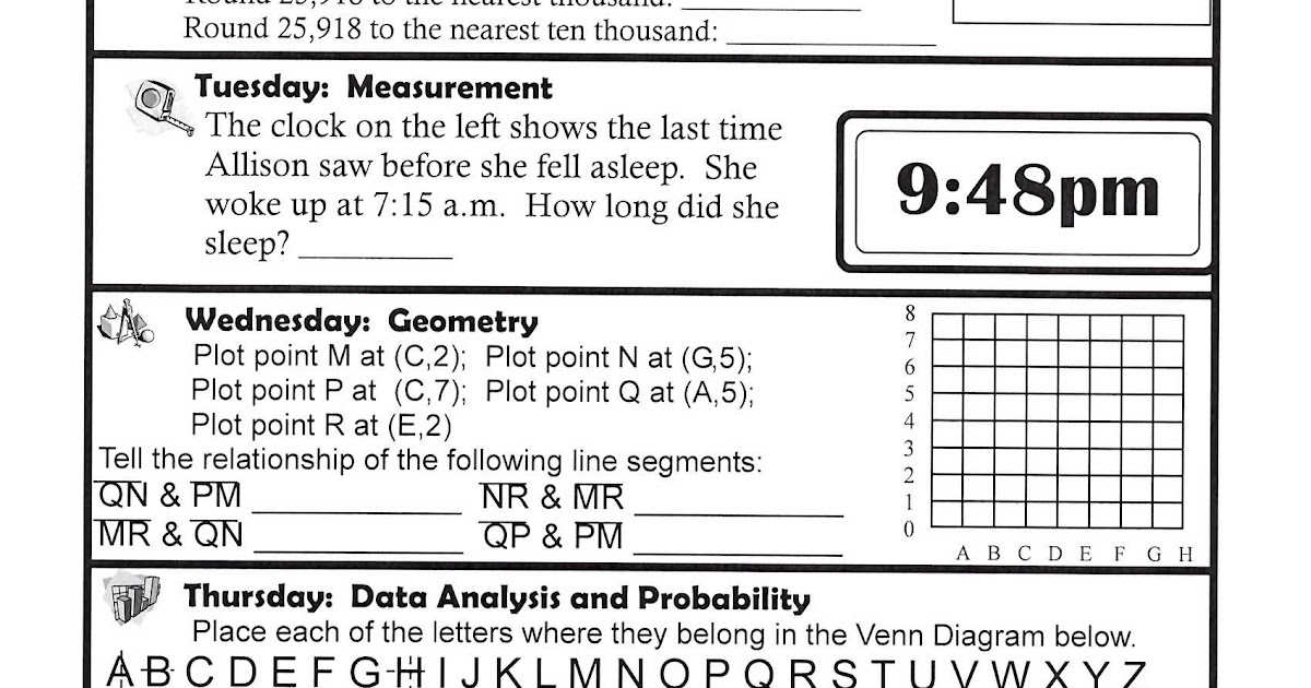 Math Worksheet For Grade 4 Printable - Worksheets