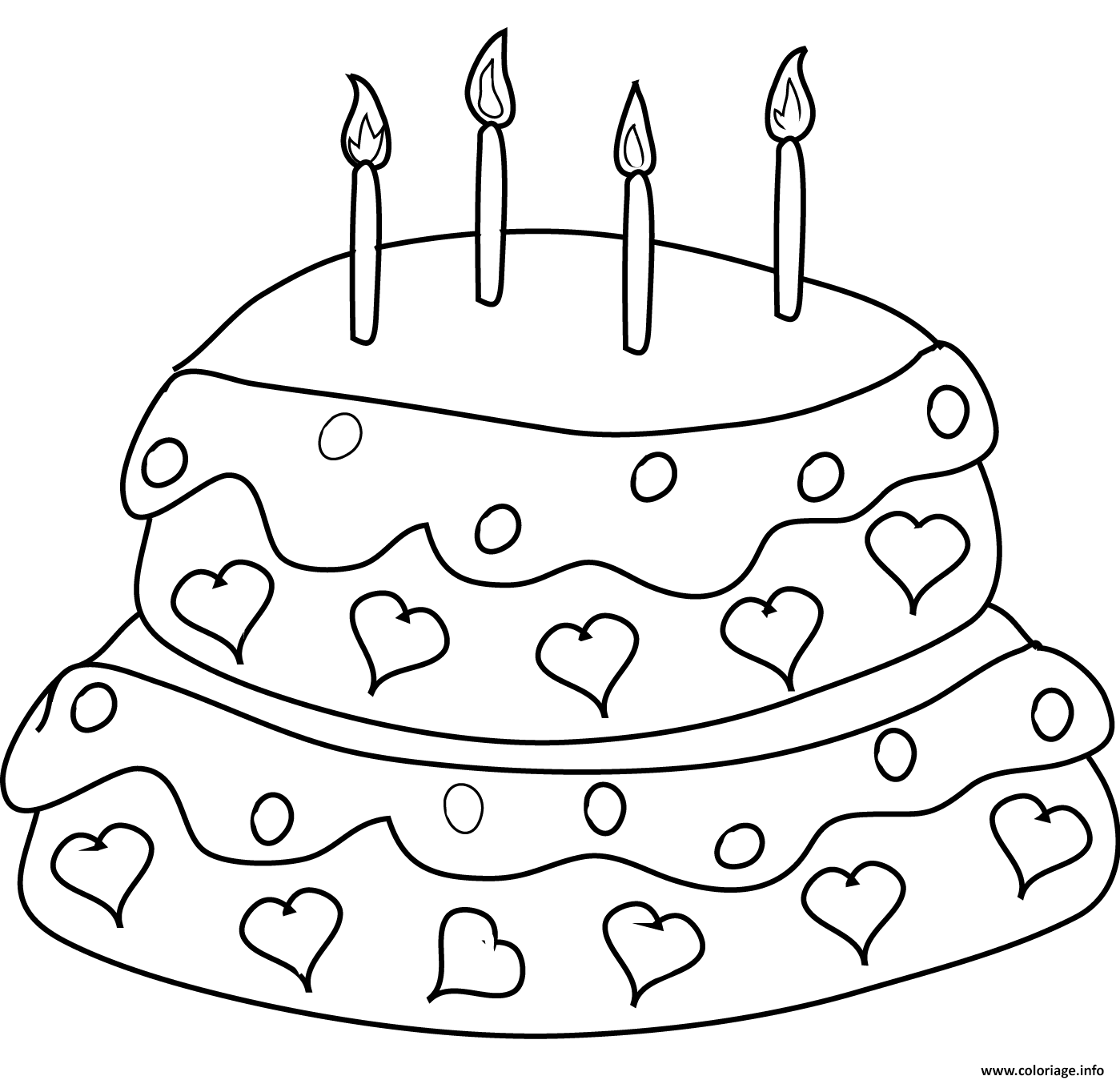 √ coloriage gateau sans bougie 266791Coloriage gateau anniversaire