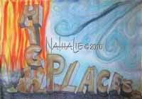 Flag High Places Hand Painted Silk Worship Flag