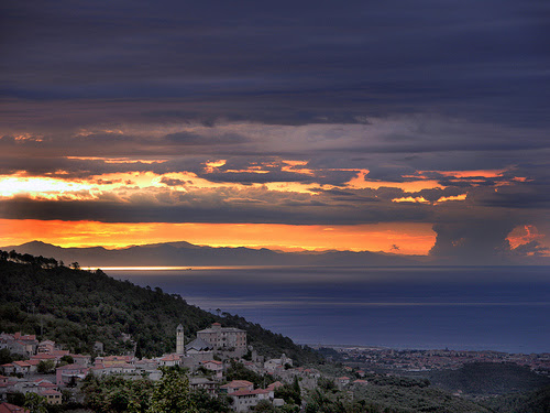 View of the Italian Riviera