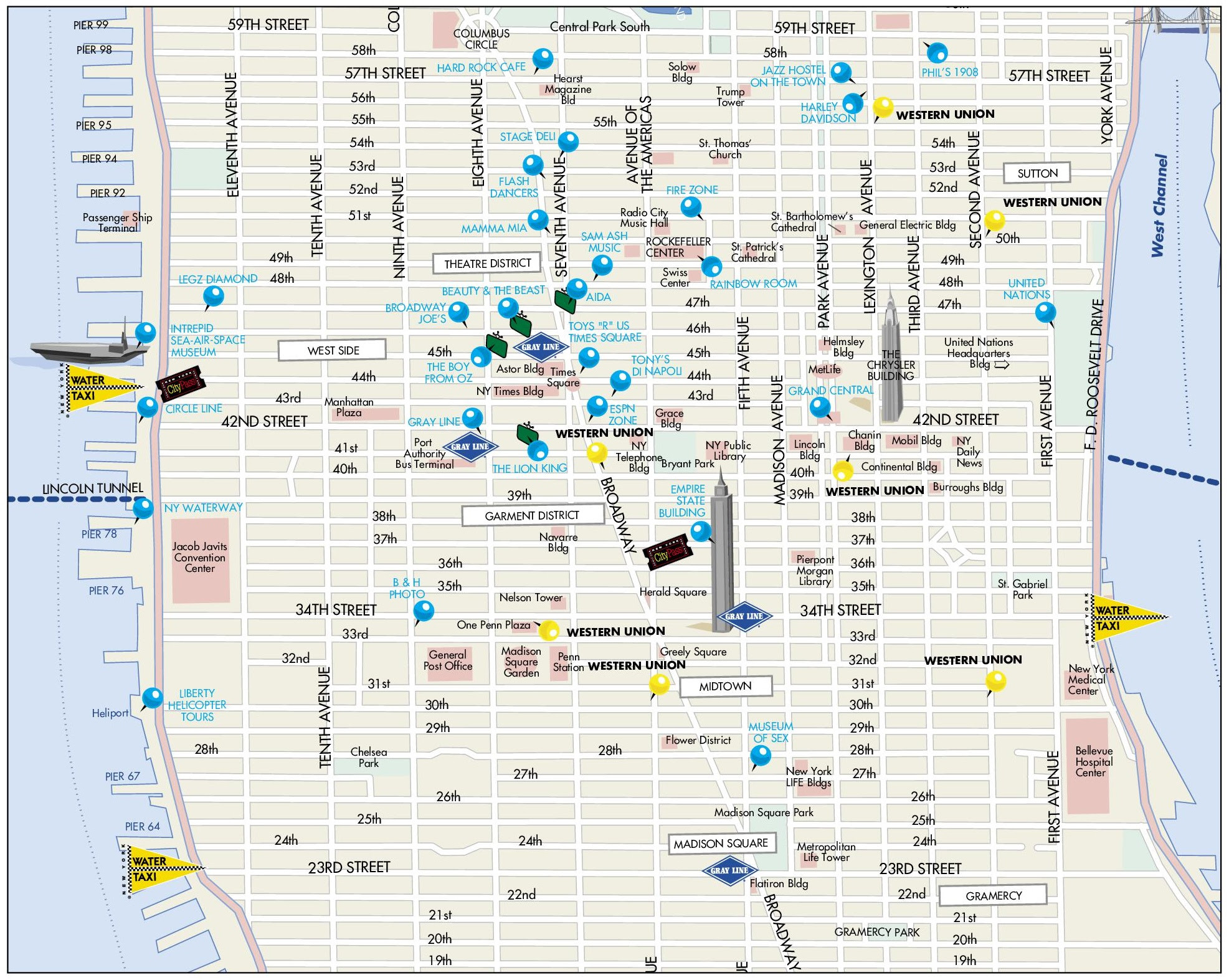 Funny Map of Midtown Manhattan