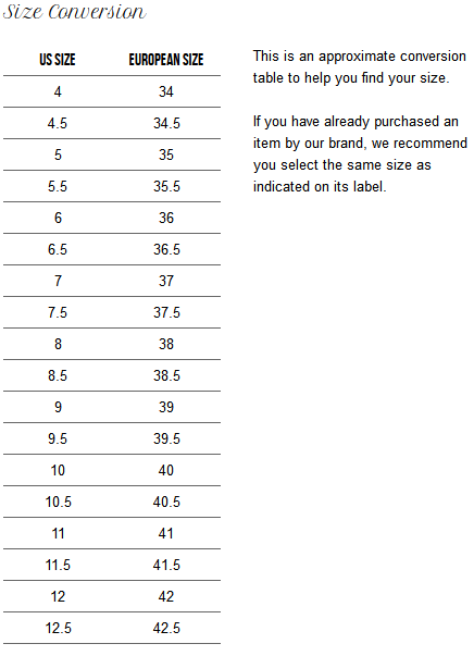 Love Moschino Size Chart