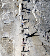doug and alex on half dome chains