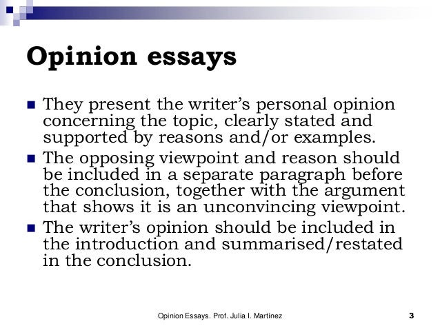 como hacer un opinion essay 2 bachillerato