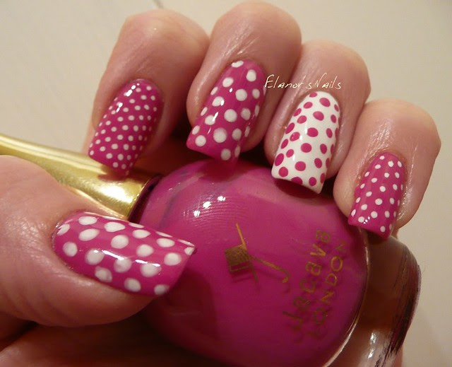Elanor's Nails: Pink Polka Dots