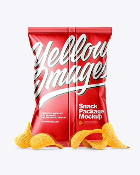 Download Download Chips Packaging Mockup Psd Psd Metallic Snack Package With Riffled Potato Chips Mockup Back A Collection Of Free Premium Photoshop Smart Object Showcase Mocku PSD Mockup Templates