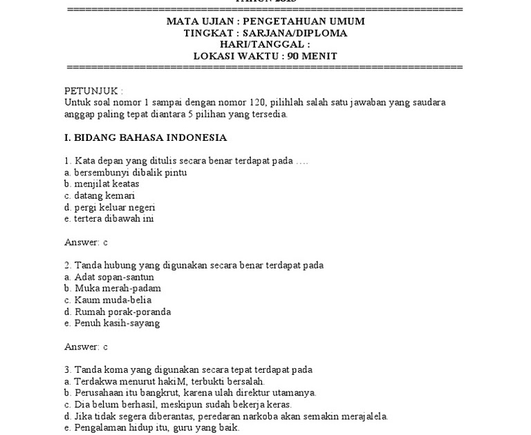 9+ Soal Tes Akademik Polri 2021 Terupdate Study Soal