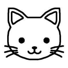 綺麗な猫 イラスト 白黒 アニメ画像