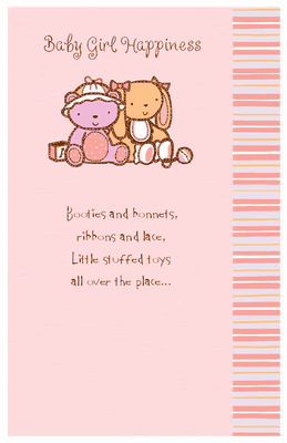 BABY SHOWER CARD SENTIMENTS GIRL