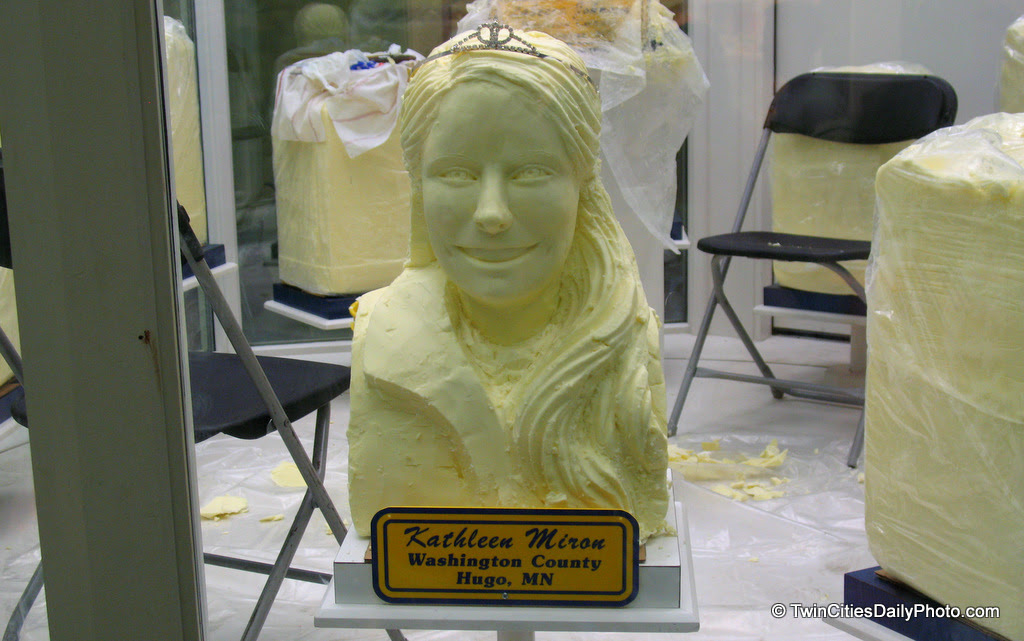 One of the unusual attractions at the Minnesota State Fair are the butter sculptures. Each princess will have her likeness sculpted in a 90 pound block of real butter.