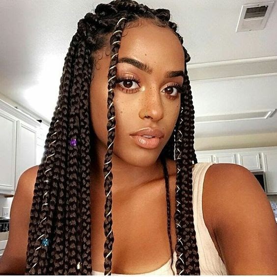 Large Knotless Braids Middle Part - bmp-beaver