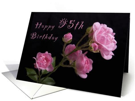 Happy 95th Birthday, Pink roses card (1063411) Happy 95th Birthday, Pink roses card (1063411)