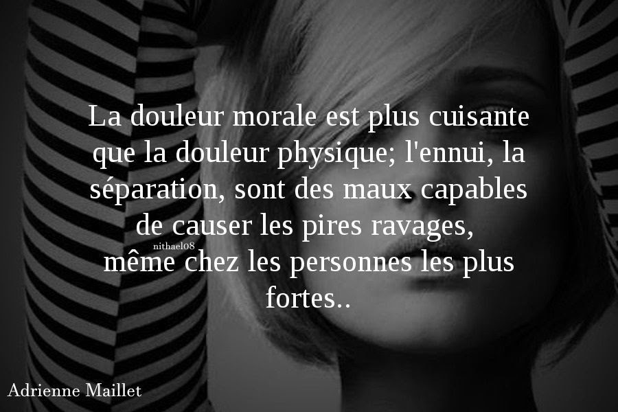 Citation Douleur Morale