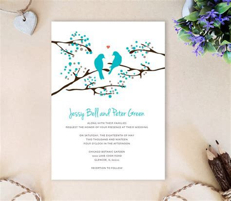 Love Bird Wedding Invitations LemonWedding Love Bird Wedding Invitations LemonWedding
