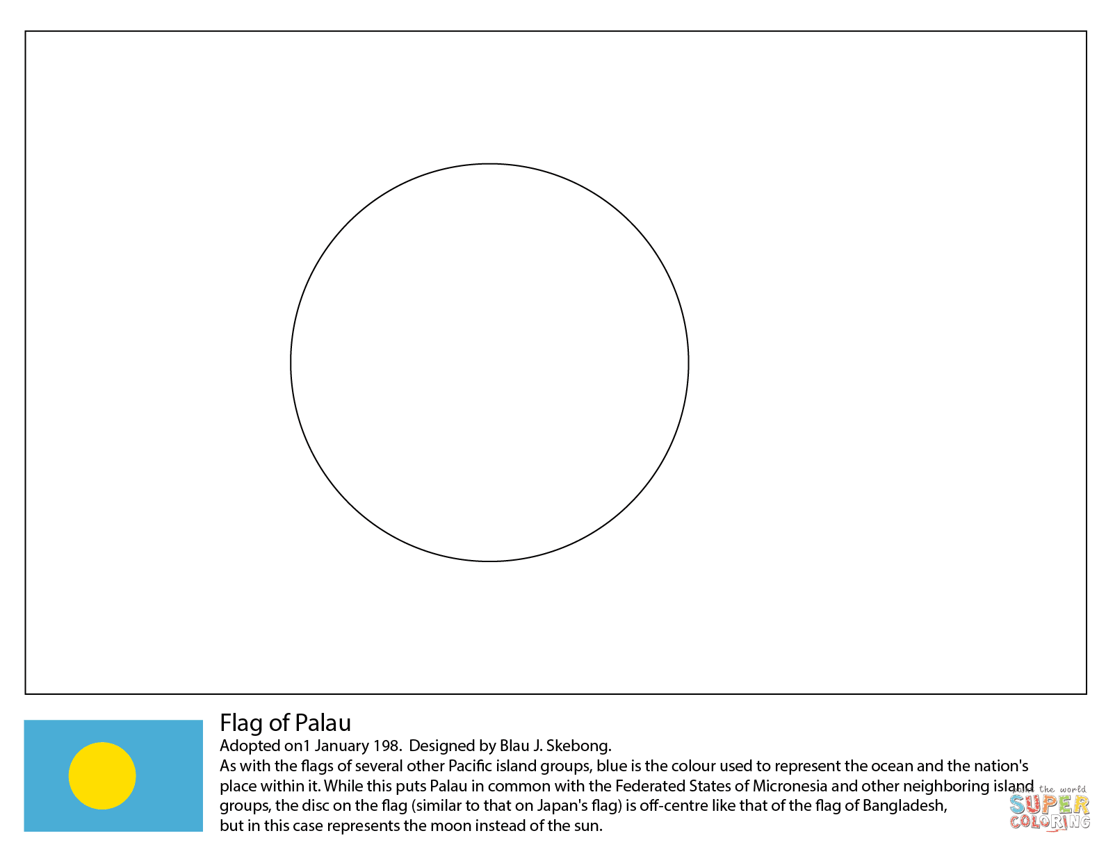 флаг японии раскраска