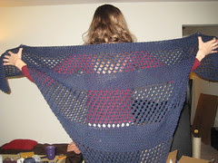 Giant Blue Shawl for Marge