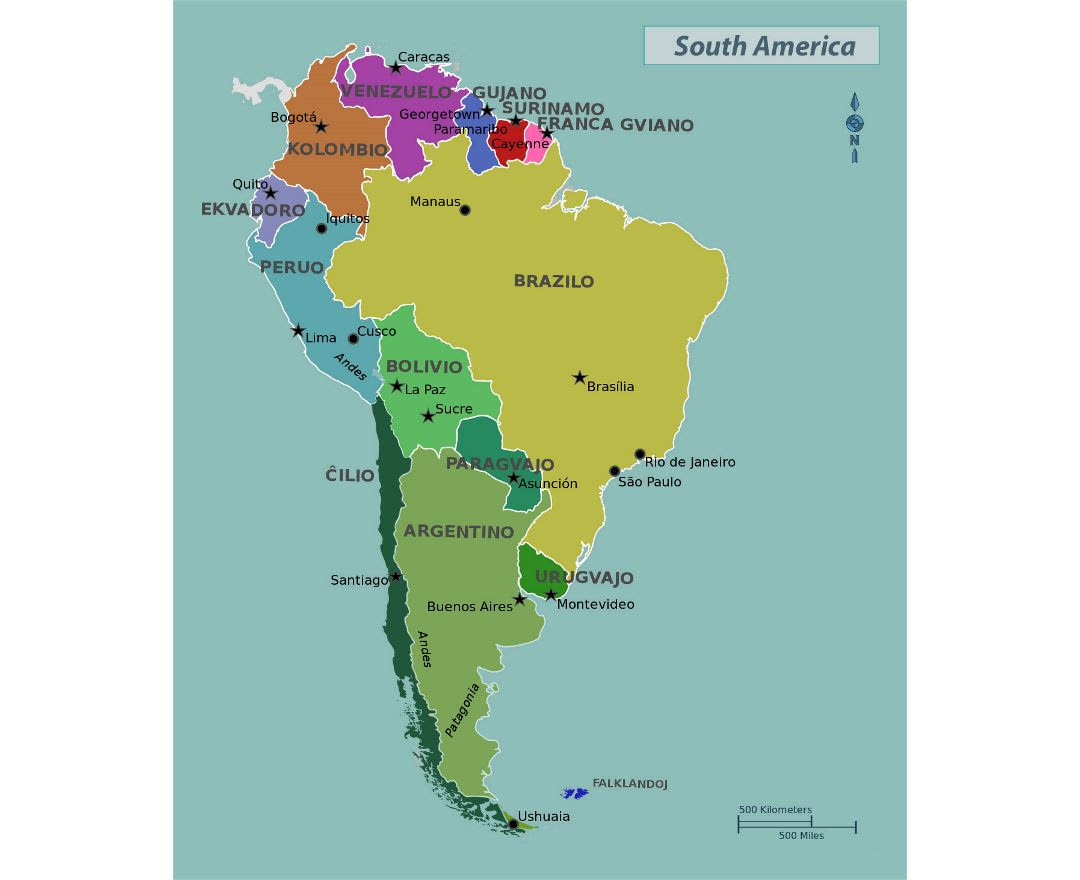 South America Map Quiz Capitals