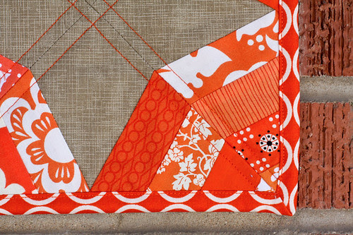 Tangerine Slices Mini Quilt by jenib320