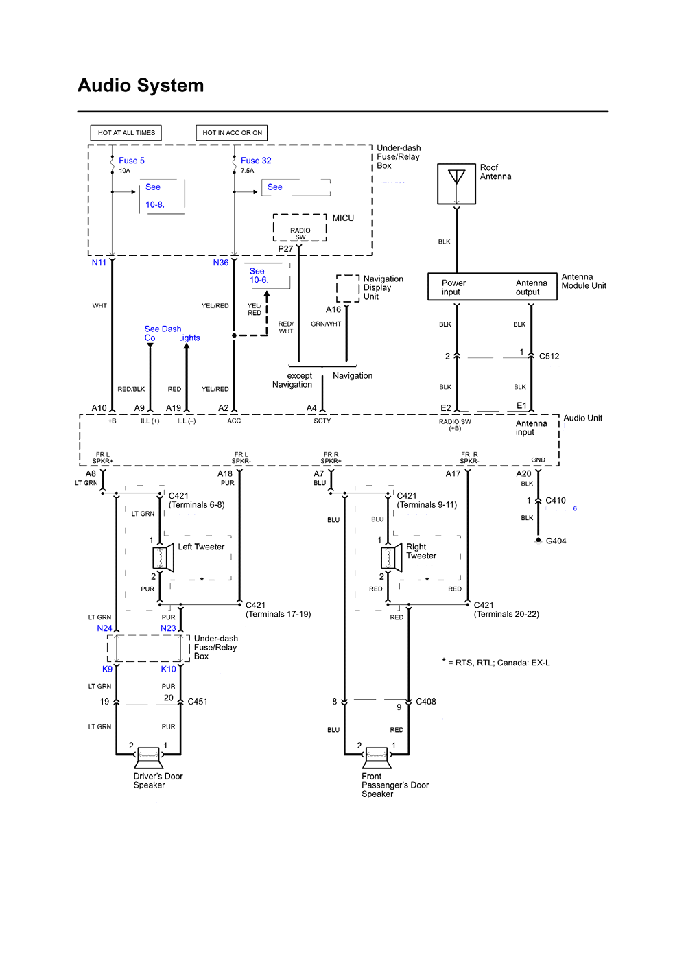 Honda Ridgeline Radio Wiring Harnes