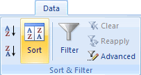El panel de datos en Excel 2007