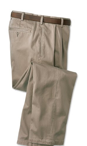 Ultimate Khakis / Pleated, Khaki, 44W X 33 1/2L : Zoey Holly