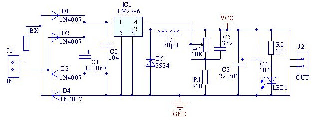 Lm2596 5v схема