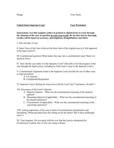 Landmark Supreme Court Cases Worksheet Answers - Blog Enhanced