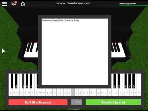 Piano Sheet Music Roblox Easy