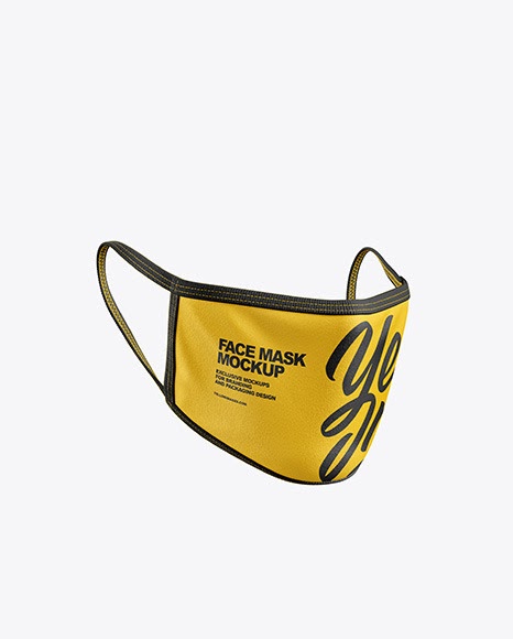 Download Mask Mockup Free Download Face Mask Mockup In Apparel Mockups On Yellow Images Object Mockups Yellowimages Mockups