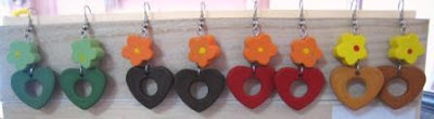 wire wrap earrings wire wrap colorful wooden beads earrings