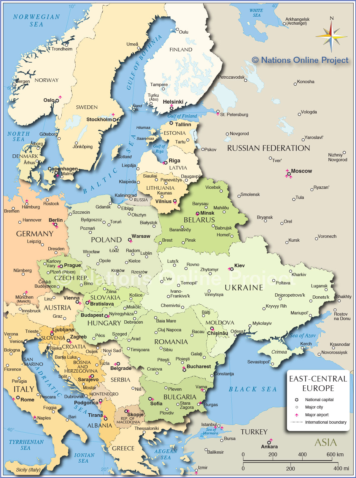 Eastern Europe Map Imgok