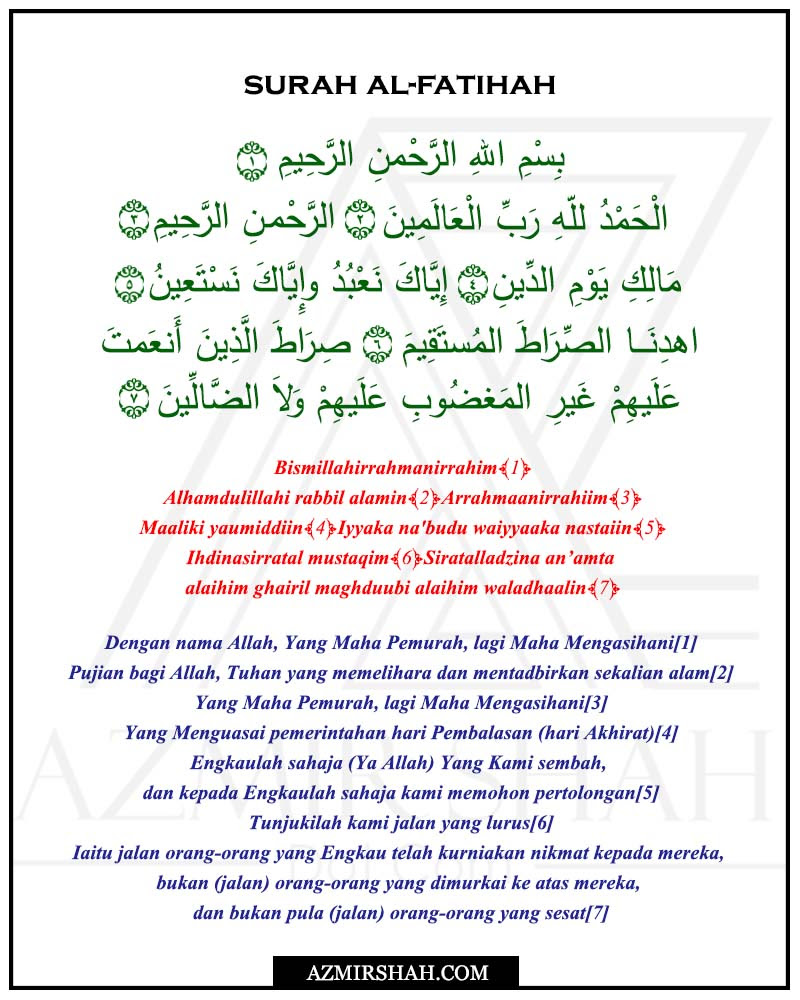 Surah Al Fatihah Rumi Dan Maksudnya Pancasila Sebagai - IMAGESEE
