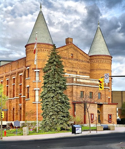 The front of the Orillia Opera House with it's two towers.