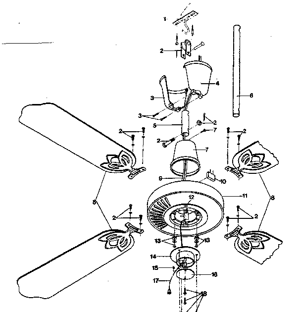 Replacement Hampton Bay Ceiling Fan Parts Diagram Hunter fan white 42