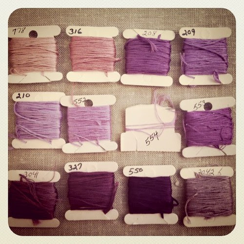 Lavender Embroidery Threads