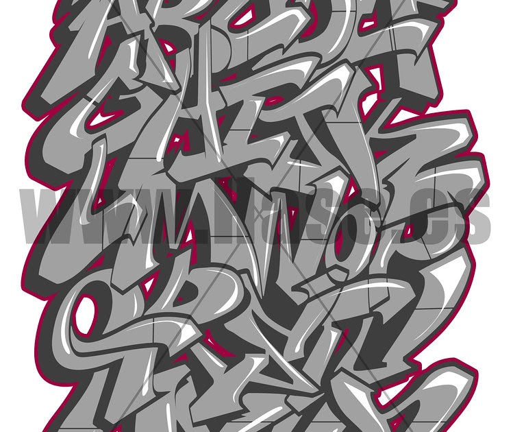 24 GRAFFITI 3D LETRAS ABECEDARIO - Grafiti